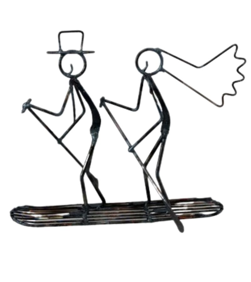 bride and groom on SUP cake topper